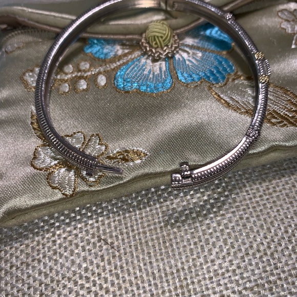 Judith Ripka Sterling 18k Diamond Cuff Bracelet - Picture 4 of 8